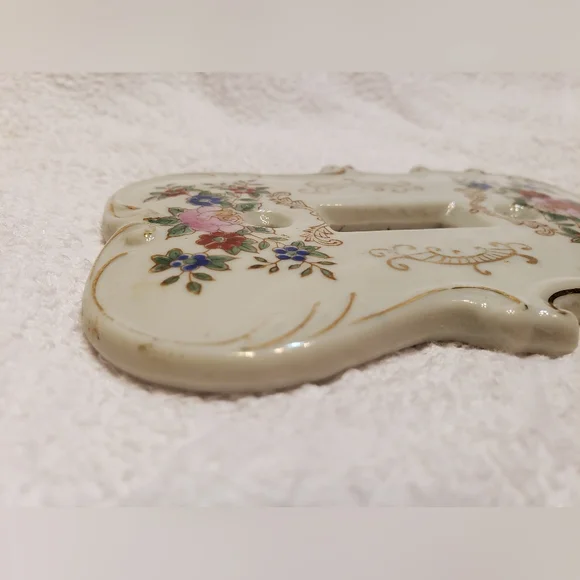 Vintage Switch Plate Cover, Made in Japan Porcelain Shabby Chic Wall Decor - Picture 5 of 9